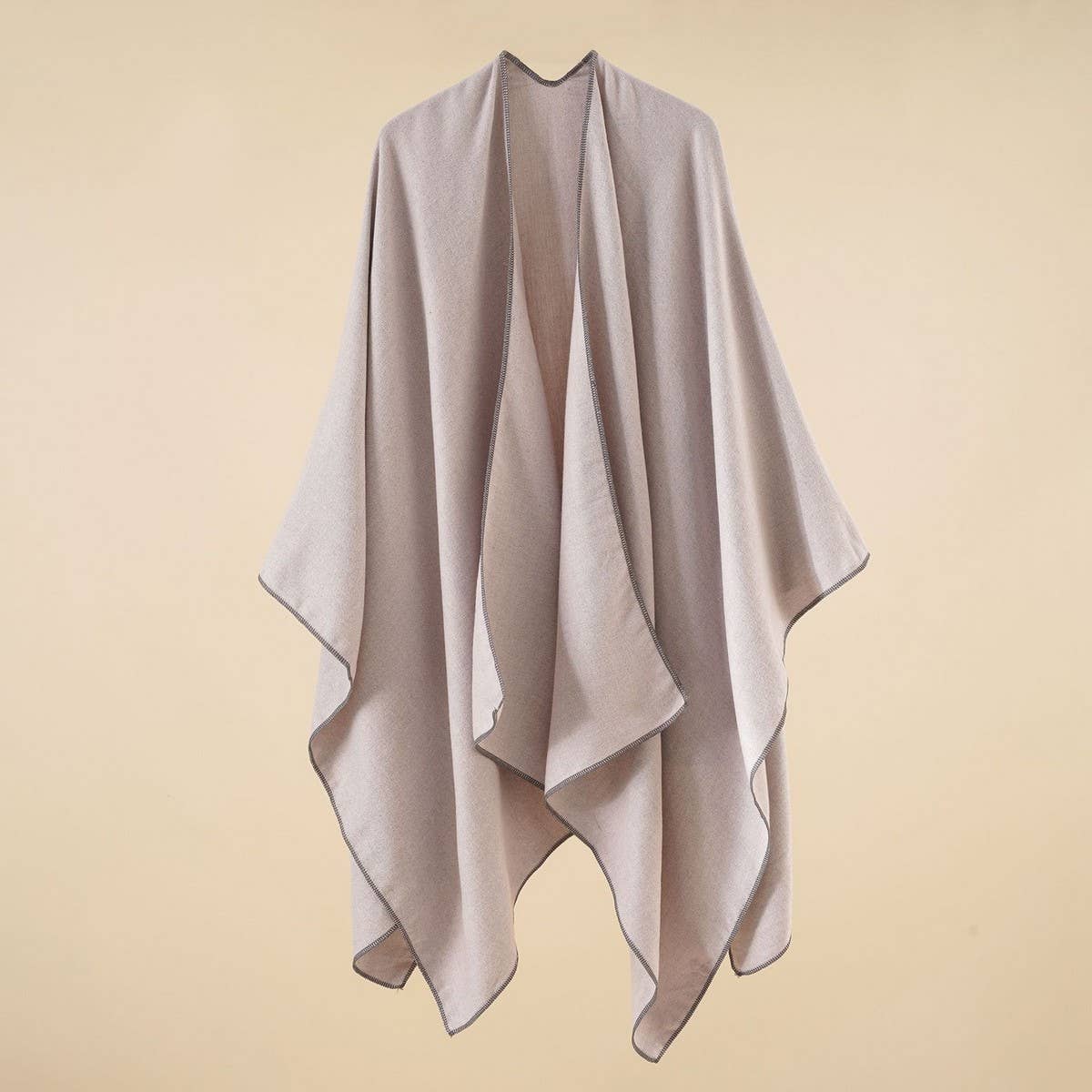 Warm Cape Simple Solid Color Fashionable Shawl_Cwmm2082