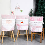 CHRISTMAS CHAIR COVER PINK STOOL COVER DECORATION_CWMM2765