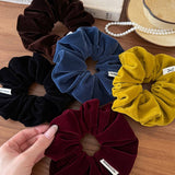 Velvet Scrunchie Retro Ponytail Hair Tie_Cwaha08125