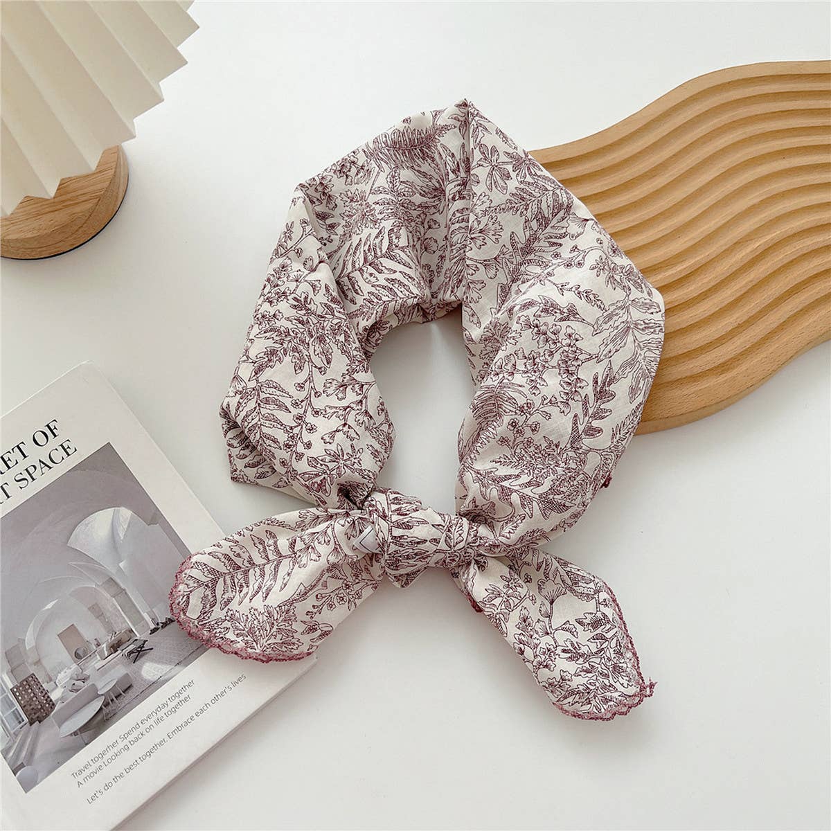 COTTON LINEN SQUARE SCARF FOR WOMEN S NECK WRAP_CWMS0672