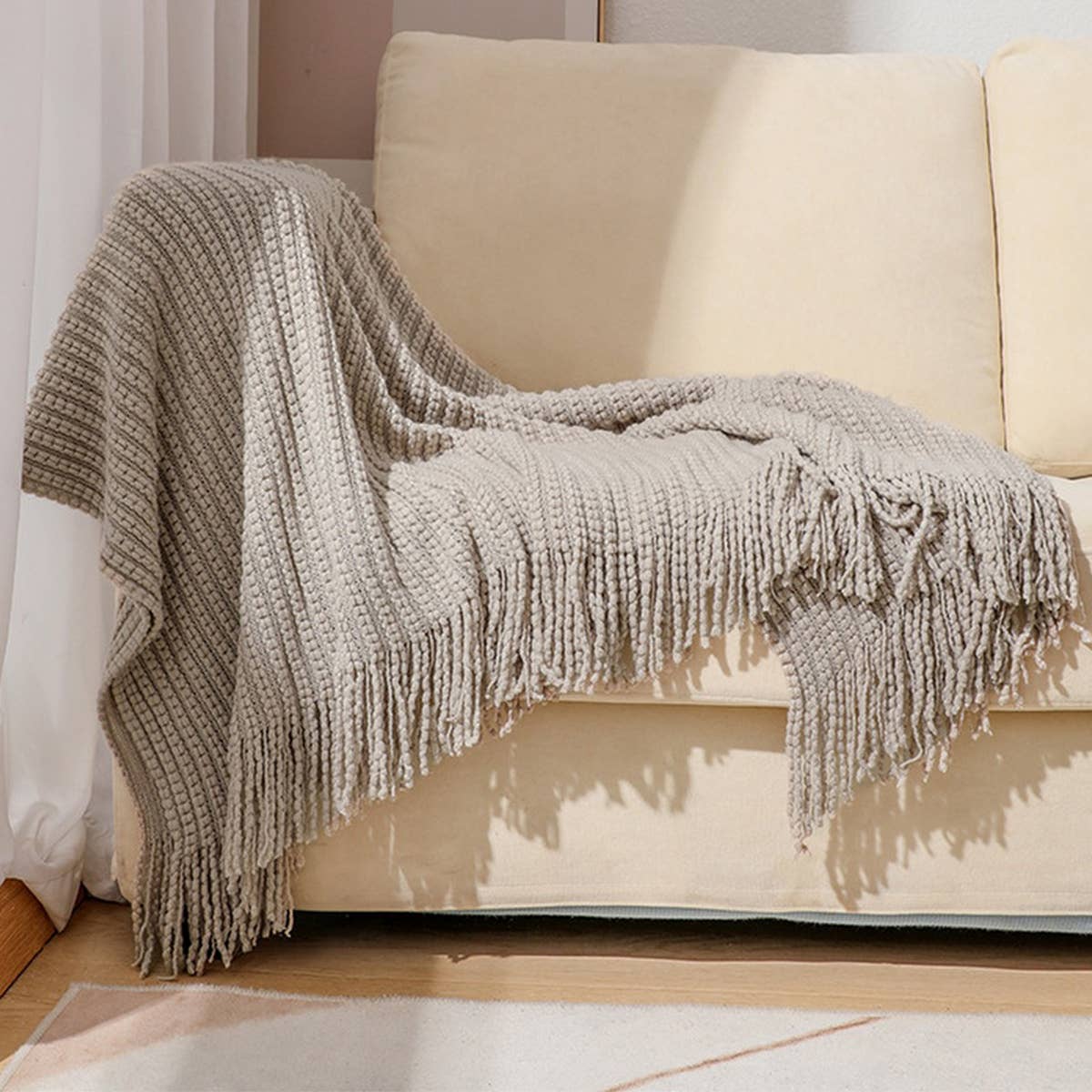 KNITTED SOFT WARM SOFA BLANKET BED END BLANKET_CWMM0200