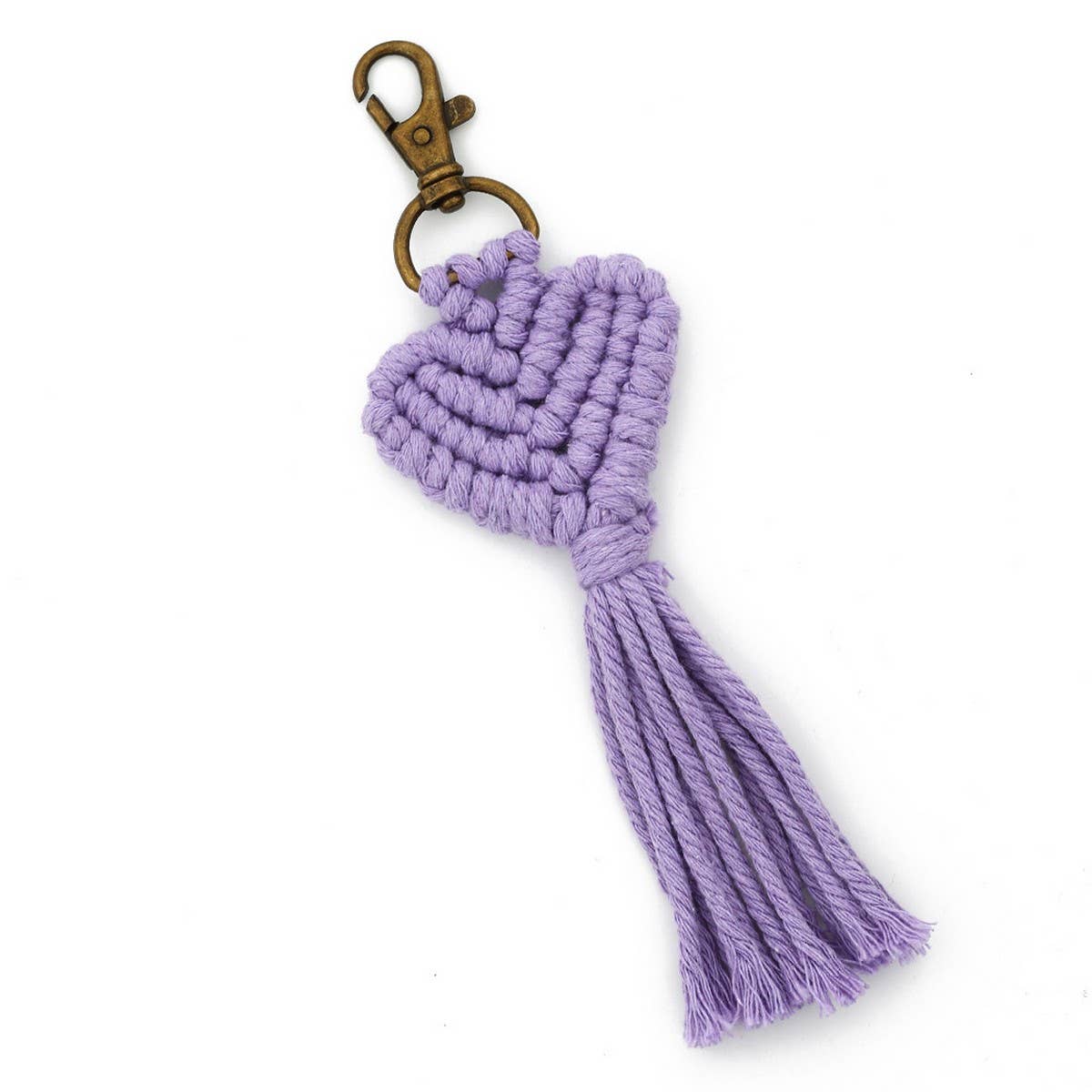 OVE PENDANT WOVEN KEYCHAIN COLORFUL HEART CHARM_CWMM6876