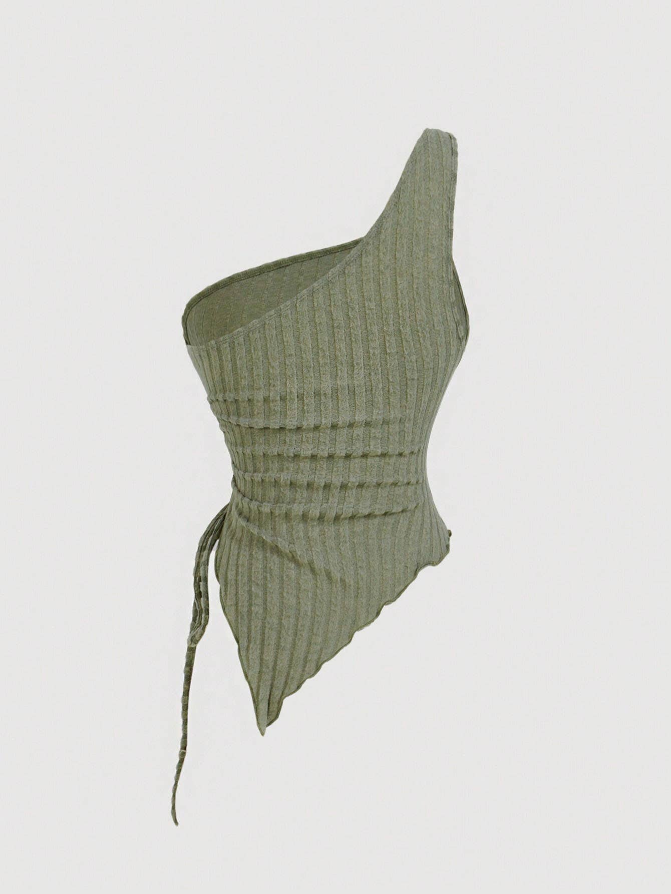 Womens Sexy One-Shoulder Fitted Tank Top