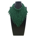 SOLID COLOR WOODEN BEAD TASSEL NECKLACE_CWMM4967