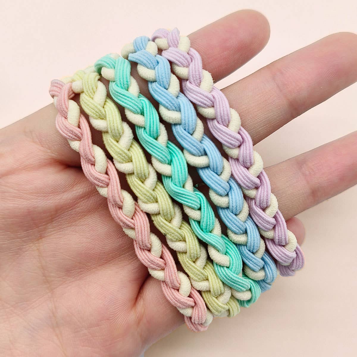 CANDY COLOR TWISTED HAIR TIES CUTE RUBBER BANDS CWAHA0339