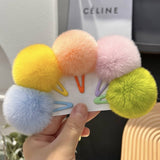 COLORFUL POM POM BANGS CUTE MINI HAIR CLIP_CWAHA3303