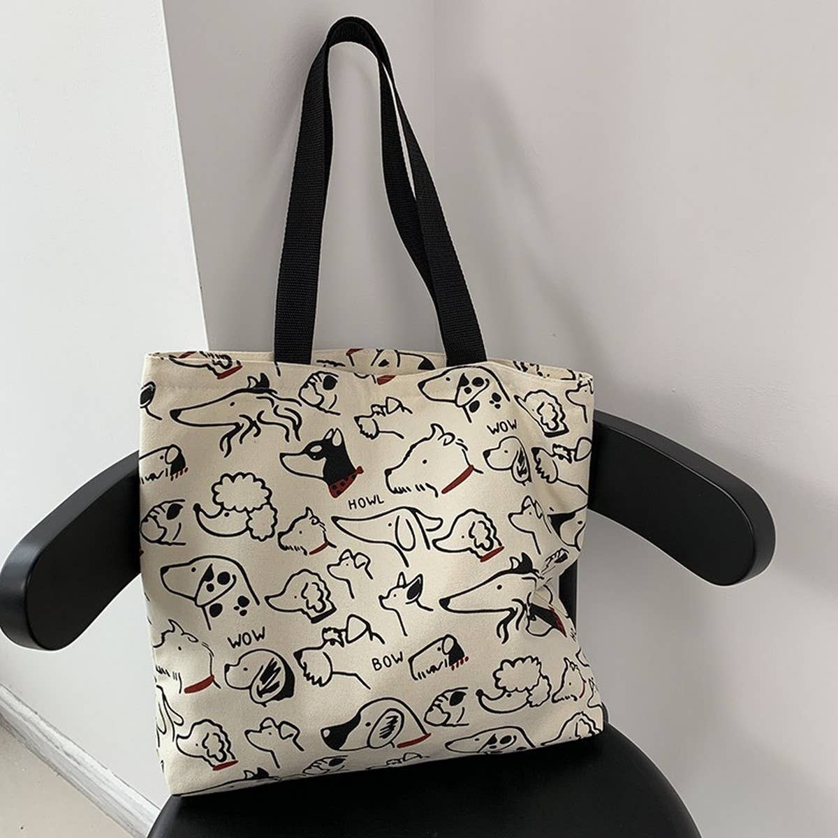 CANVAS TOTE BAGS WITH ADORABLE ANIMAL PRINT_CWAB2046