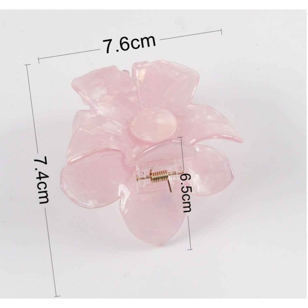 Cwaha1614_Simple Solid Color Flowers Hair Claw Clip