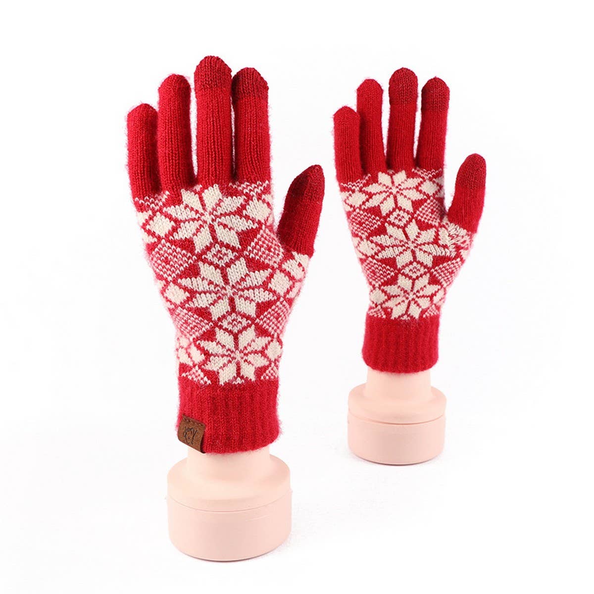 Winter Festive Warm Touch Screen Brushed Gloves_Cwag0376