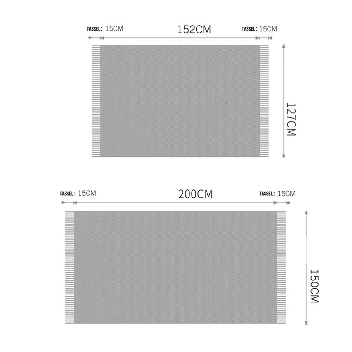 KNITTED WARM BLANKET WITH TASSELS_CWMM0199