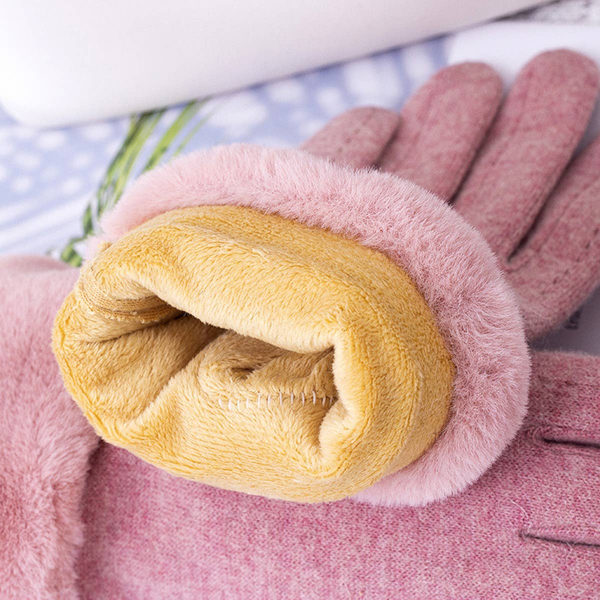 Simple Fleece Warm Breathable Gloves_Cwag0070