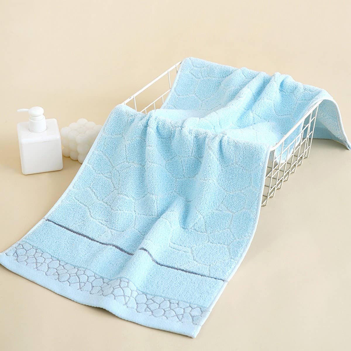 PURE COLOR COTTON QUALITY FLOWER THICK WOOL TOWEL_CWMM2299
