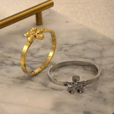 CREATIVE FLOWER BRACELET IN STAINLESS TITANIUM_CWAJE4604