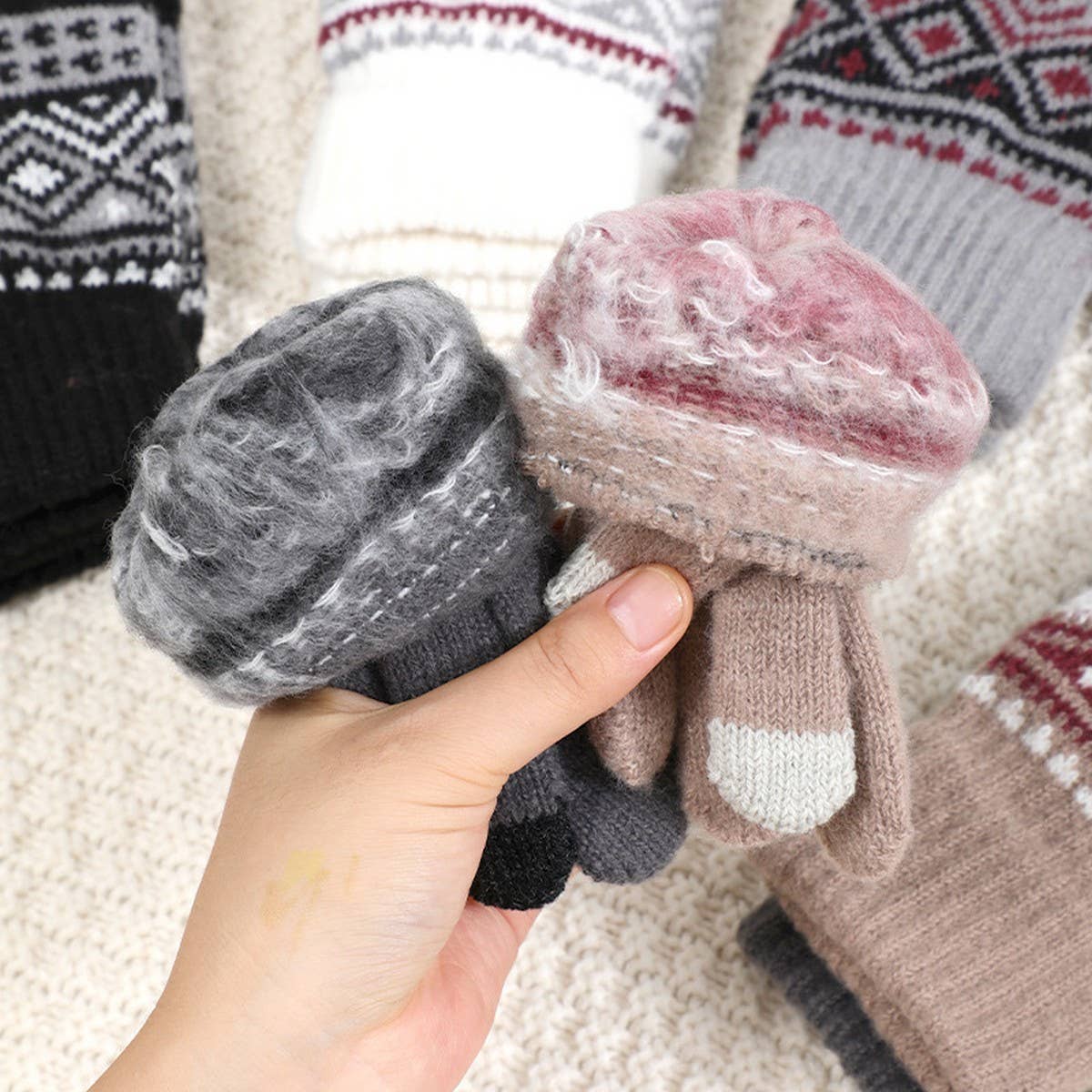 AUTUMN AND WINTER FIVE FINGER CYCLING WARM GLOVES_CWMM1490