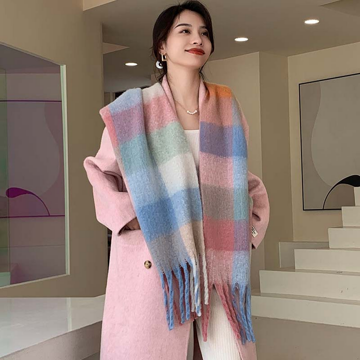PLUSH AC SCARF THICK SOFT WINTER WRAP_CWASC2701