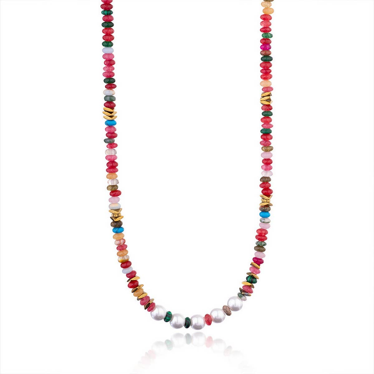 COLORFUL BOHO PEARL BEADS LUXURY SWEATER NECKLACE_CWMM7545