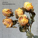 HIGH END BURNT EDGE ROSE BOUQUET FOR TABLE DECOR_CWMM6588