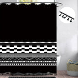 BOHEMIAN SIMPLE GEOMETRIC TASSEL SHOWER CURTAIN_CWMM1806