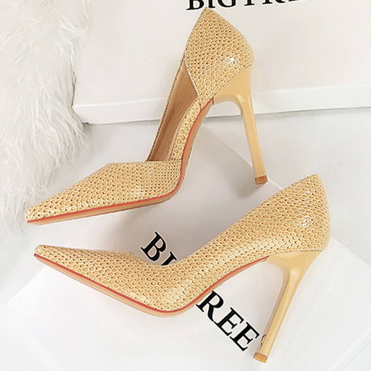 RETRO SQUARE TOE SNAKE PRINT PATENT LEATHER PUMPS_CWSHH0100