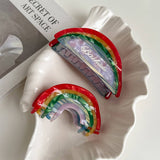 SWEET RAINBOW ACETATE HALF MOON CLAW CLIP MEDIUM_CWAHA5831