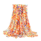 Classic Print Color Block Scarf Shawl_Cwasc0678