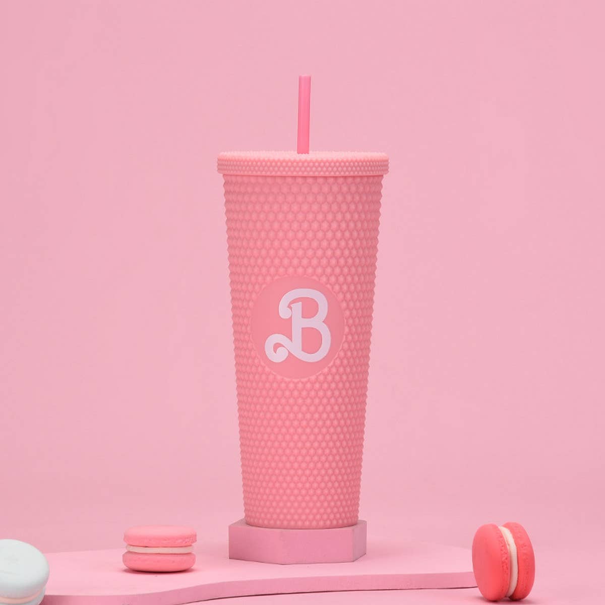 DOUBLE LAYER PORTABLE PLASTIC STRAW DIAMOND CUP_CWMM0978