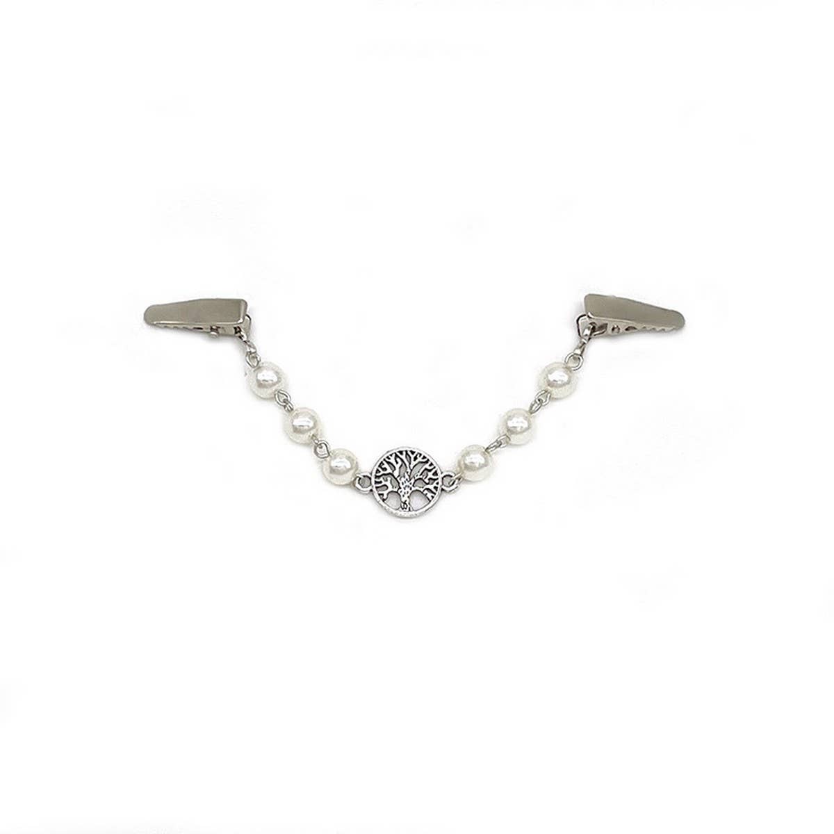 FASHION MOTHER OF PEARL PENDANT SHAWL CLIP_CWMM2192