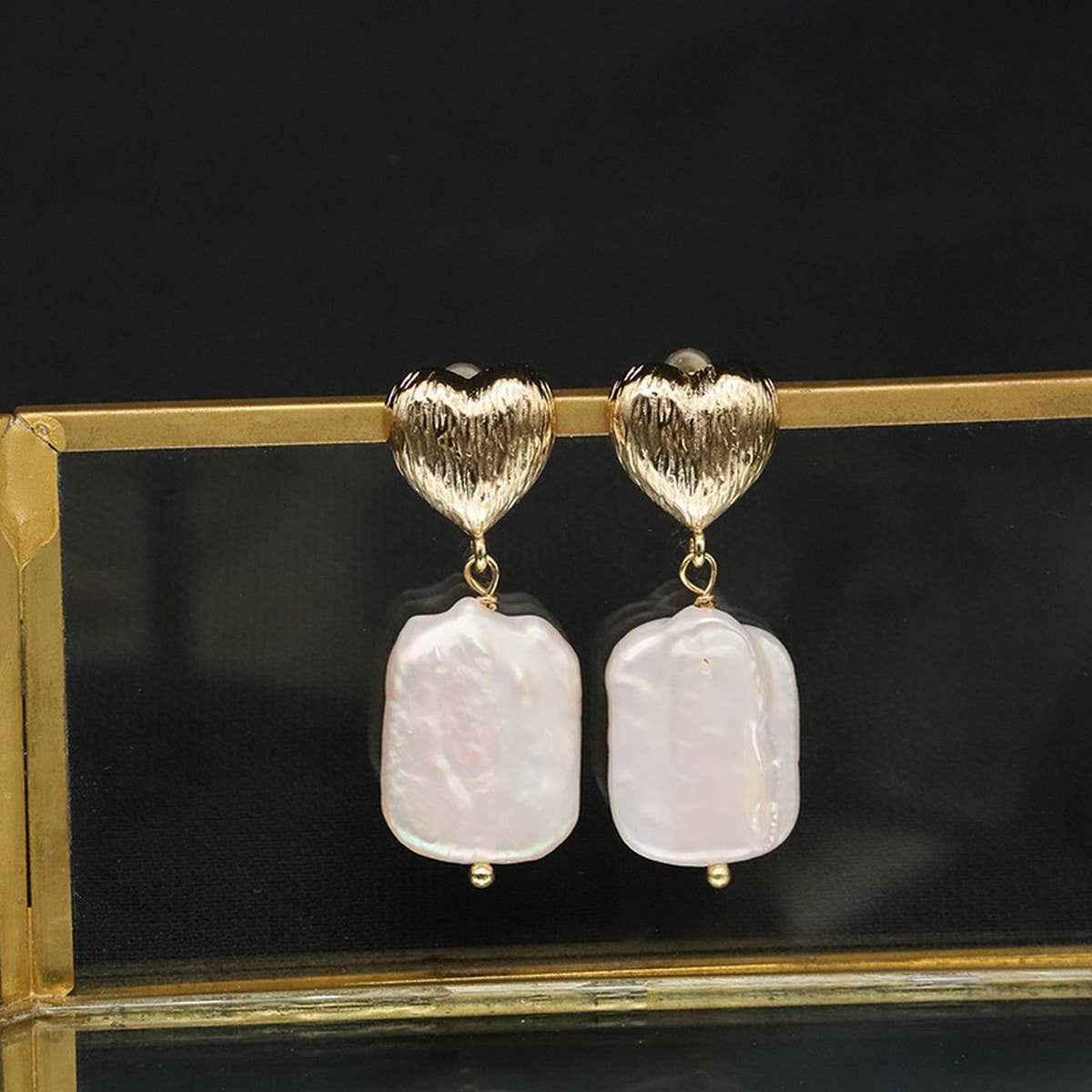 Womens High-End Natural Pearl Earrings