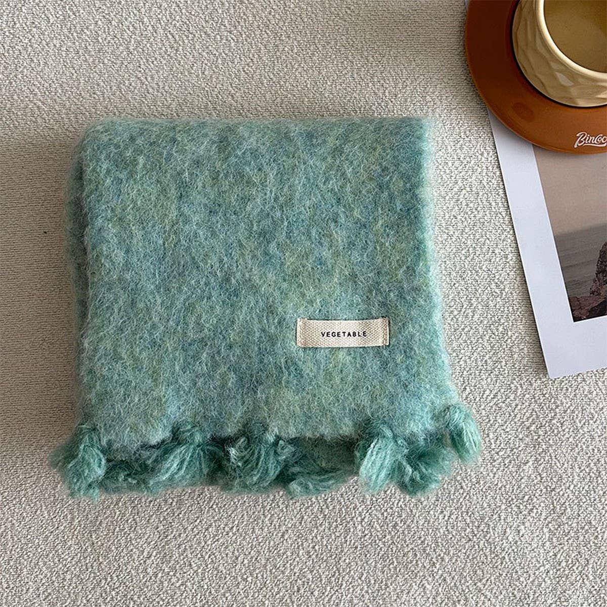 SOFT KNIT SCARF THICK TASSEL WINTER WARM WRAP_CWASC2292