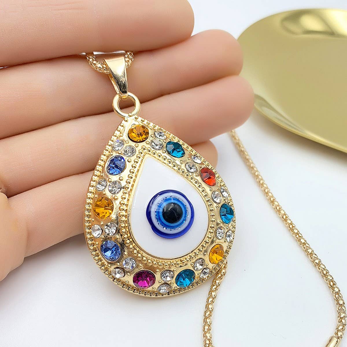 DEVILS EYE DIAMOND PENDANT NECKLACE_CWAJE0886