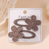 FRESH DAISY FIVE PETAL FLOWER HAIR CLIP SET_CWAHA6706