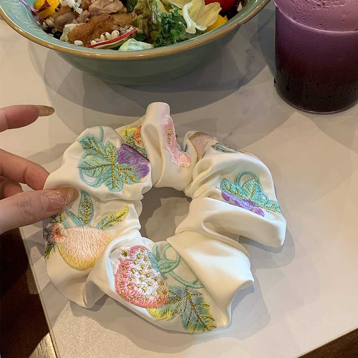 HEAVY EMBROIDERY SATIN HAIRBAND HAIR ACCESSORIES_CWAHA3696