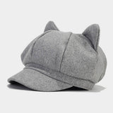 Cwah3162_Retro Cute Cat Ear Beret