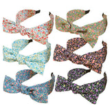 SOLID COLOR PLEATED RABBIT EARS BOW HEADBAND_CWAHA1690