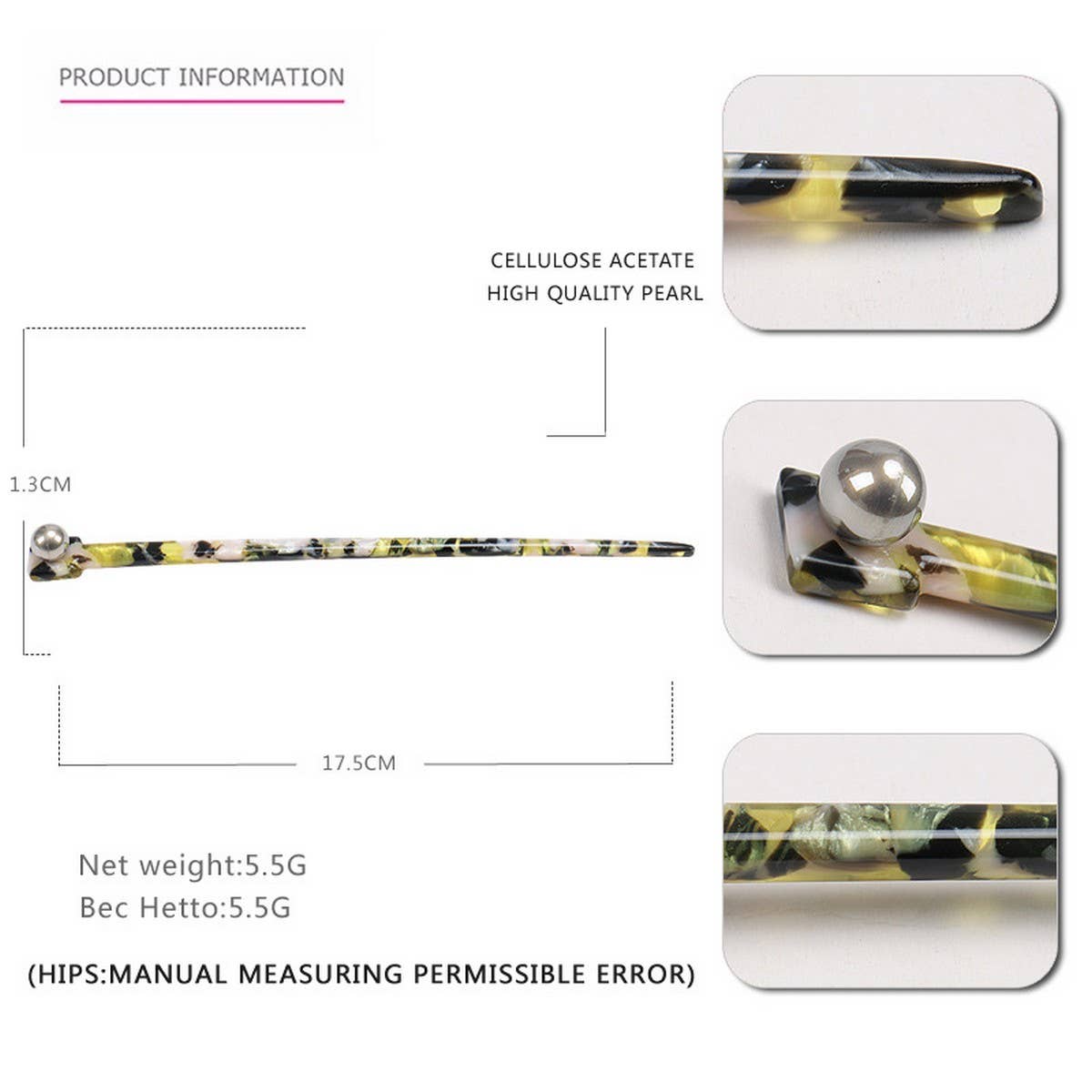 HAIRPIN ACETATE HAIRPIN INK HAIRPIN RETRO HAIRPIN_CWAHA4230
