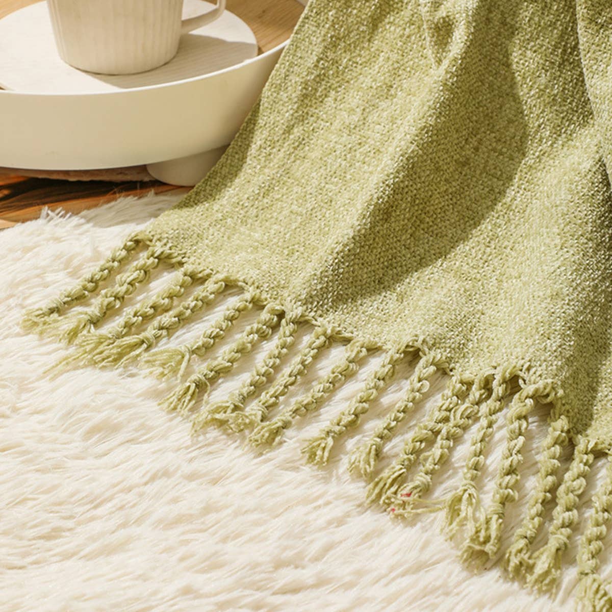 FRINGED SOFT AND WARM KNITTED BLANKET_CWMM0201