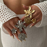 FASHIONABLE STACKING IRREGULAR HOLLOW ALLOY RING_CWMM3240