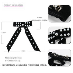 Velvet Hair Clip Bow Spring Clip Hair Accessories