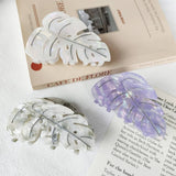 Autumn Leaf Acetate Hair Claw ? Elegant Updo Clip_Cwaha07253