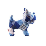 INDIGO DYED FABRIC PATCHWORK PLUSH ANIMAL TOY_CWMM6055