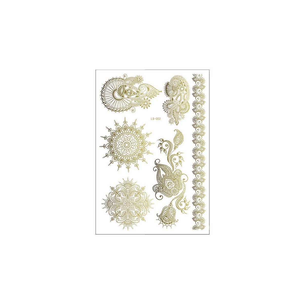 ROSE GOLD HENNA TATTOOS LACE MANDALA BRIDAL_CWMM8237