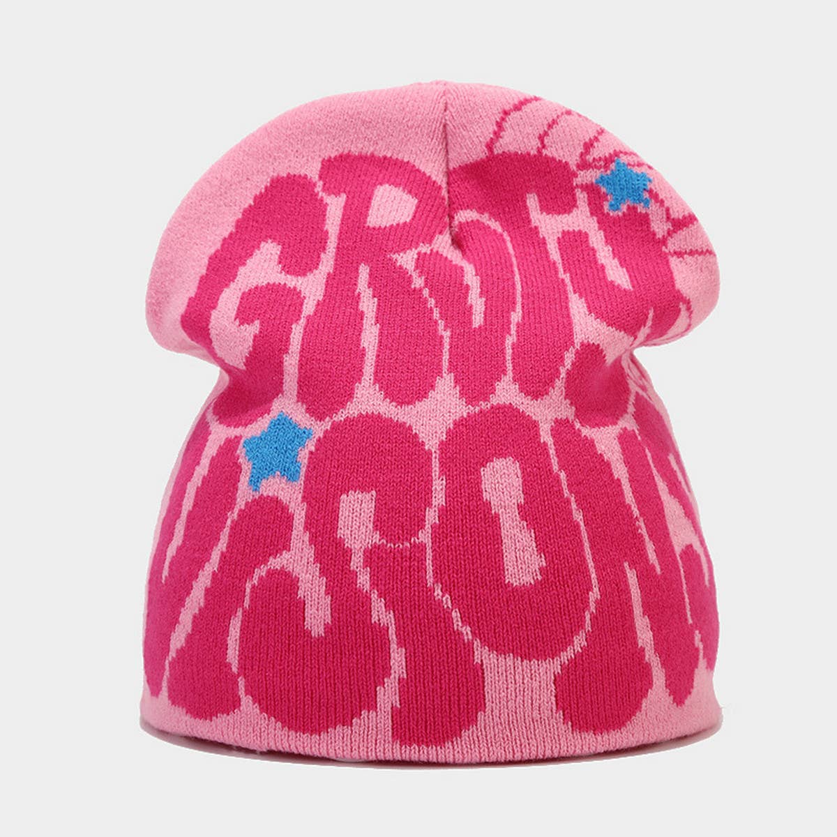 HOT SALE LETTER JACQUARD KNITTED HAT_CWAH1626