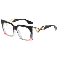 CAT EYE CURVED TEMPLE FASHION SUNGLASSES_CWASG0536