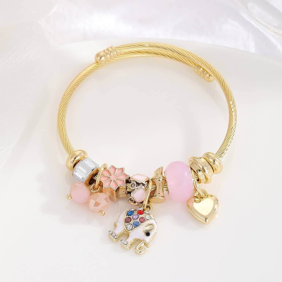 DIY RHINESTONE CHARM BFF BRACELET IN STEEL_CWMM8622