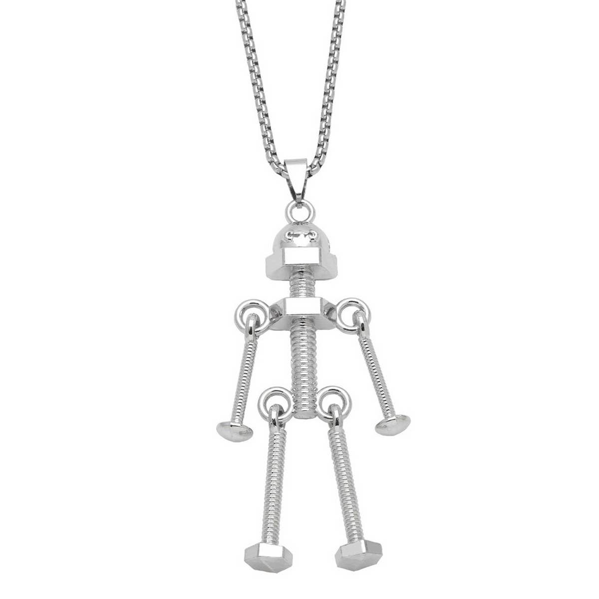 SCREW ROBOT PENDANT FASHION NECKLACE_CWAJE0966