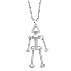 SCREW ROBOT PENDANT FASHION NECKLACE_CWAJE0966