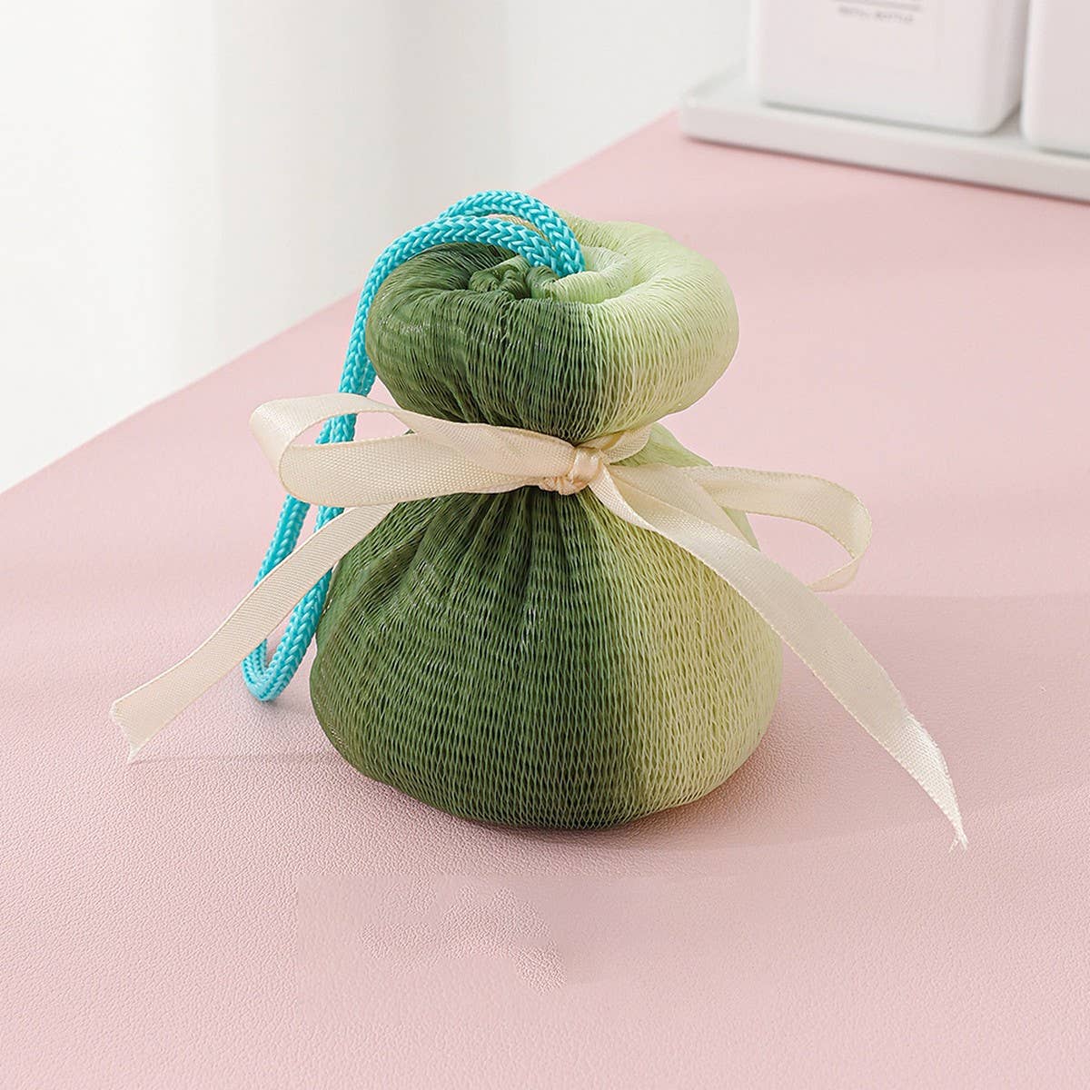 BATH POUF THICKENED TWO COLOR BATH BALL_CWMM3368