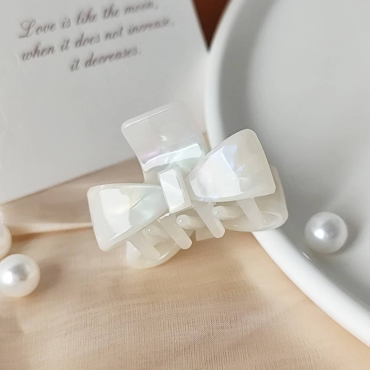 Mini Bow Acetate Hair Clip ? Cute Half-Up Style_Cwaha07242
