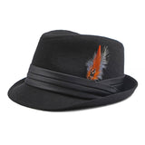AUTUMN AND WINTER RETRO FASHION FEATHER JAZZ HAT_CWAH1916
