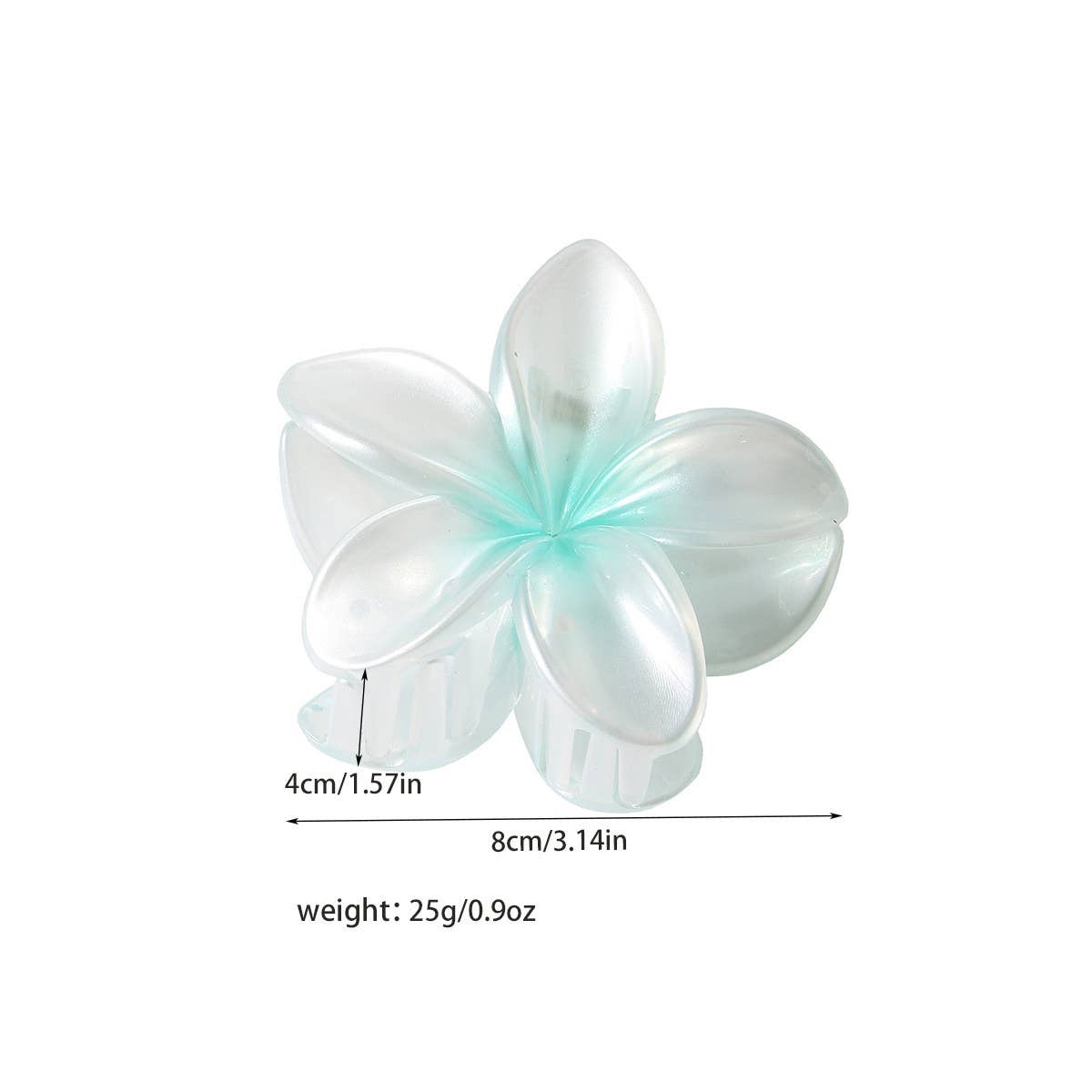 PEARLESCENT FLOWER HAIR CLAW GRADIENT CHIC CLIP_CWAHA1044